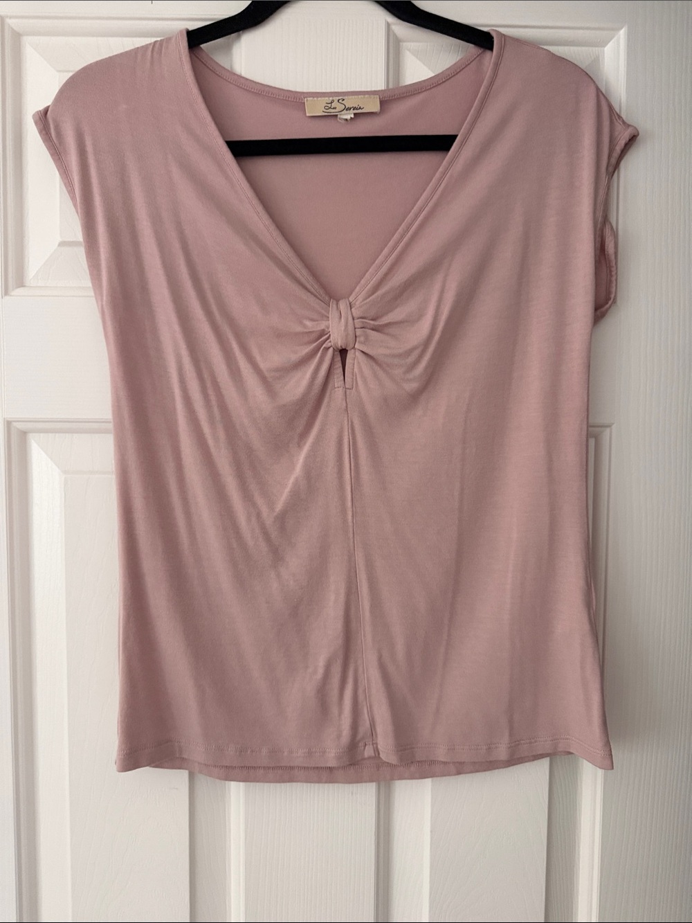 Serene Knot-Front Tank Top in Dusty Rose